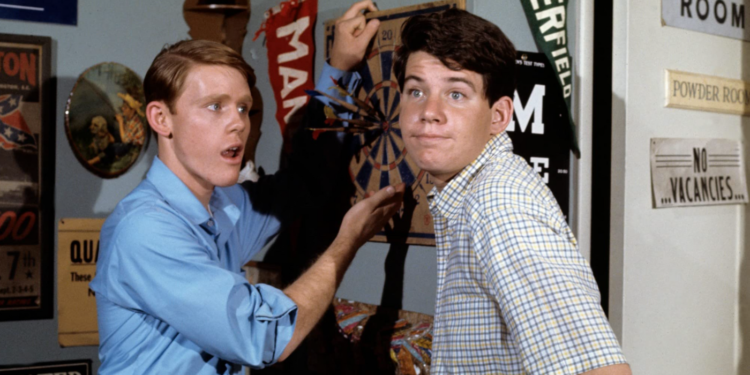 Ron Howard and Anson Williams in Happy Days