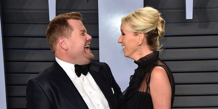 Julia Carey and James Corden