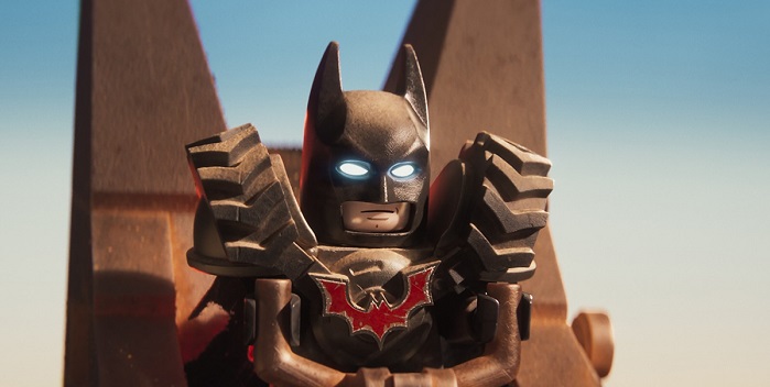 Batman with his updated suit in the lego movie 2