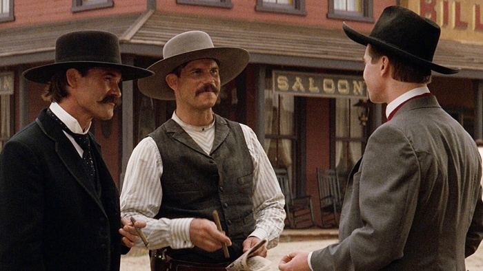 Kurt Russell and Bill Paxton play the Earp brothers in Tombstone (1993)