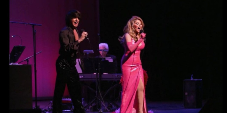 Audrey Landers singing with Daniel Landers