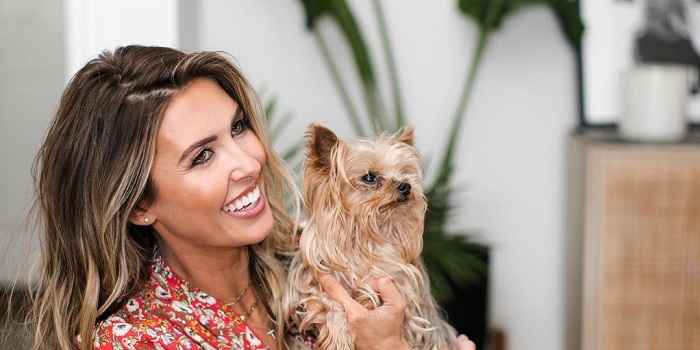 Audrina Patridge with her Dog