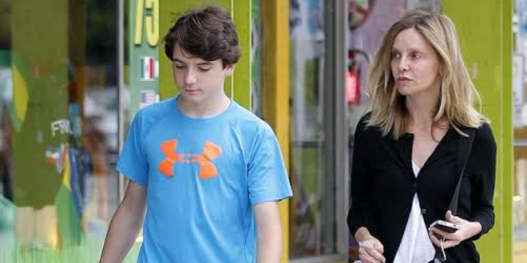 Calista Flockhart and son, Liam