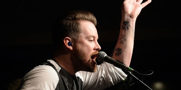 David Cook singing for a live audience