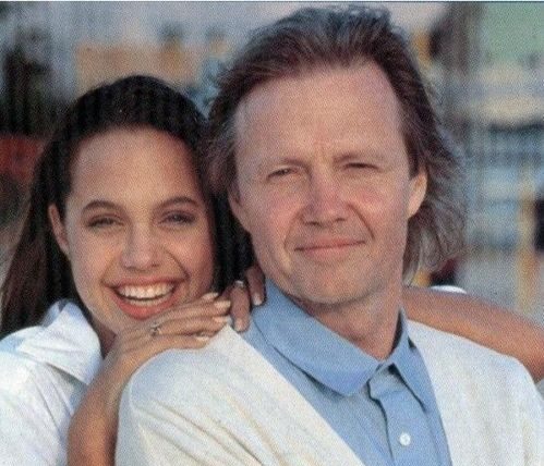 Young Angelina Jolie and Jon Voight