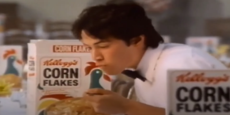 Keanu Reeves in Corn Flakes Commercial 