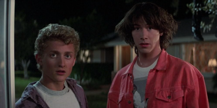 Keanu Reeves and Alex Winter in Bill & Ted's Excellent Adventure (1989)