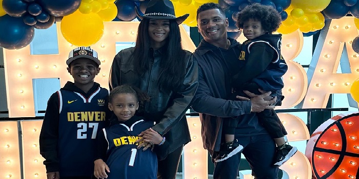 Ciara and Russell Wilson with their kids