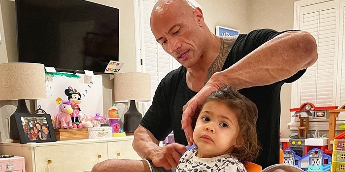 Dwayne Johnson with Daughter -Celebrity Parents