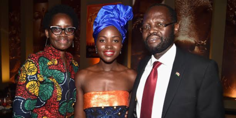 Lupita Nyong'o and her parents