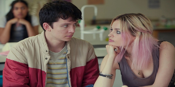 Mackey and Asa Butterfield in Sex Education