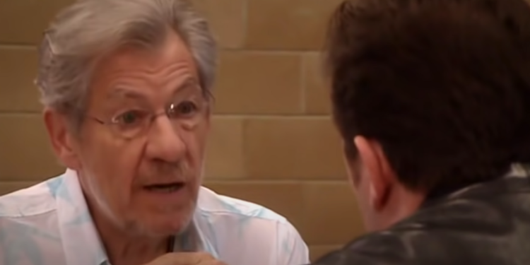 Ian McKellen and Ricky Gervais in Extras