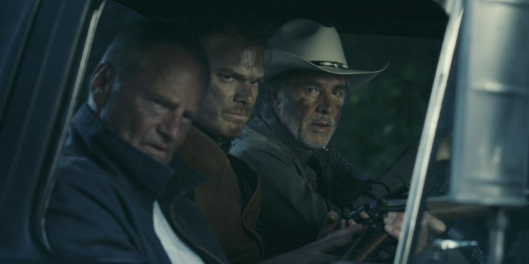 Don Johnson, Sam Shepard, and Michael C. Hall in Cold in July (2014)