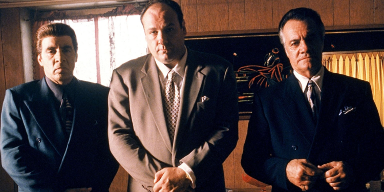 James Gandolfini, Steven Van Zandt, and Tony Sirico in The Sopranos (1999)