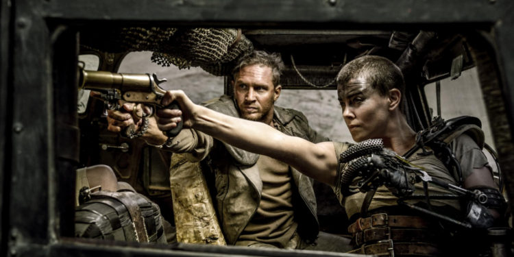 Charlize Theron and Tom Hardy in Mad Max: Fury Road (2015)