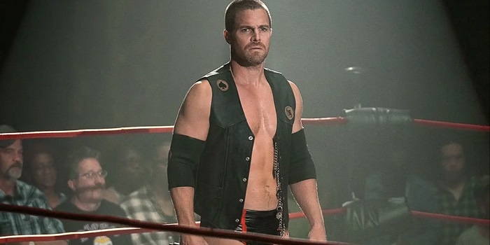 Amell in the wrestling ring