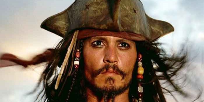 Depp as Jack Sparrow in Pirate of the Carribean