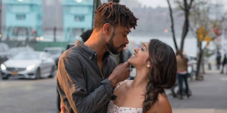 LaKeith Stanfield and Gina Rodriguez in Someone Great