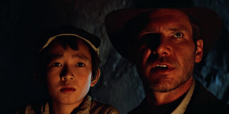 Harrison Ford and Ke Huy Quan in Indiana Jones and the Temple of Doom (1984)