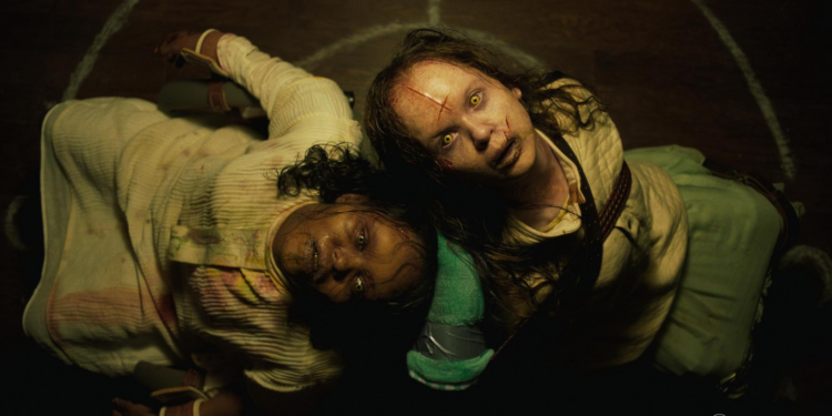 Olivia O'Neill and Lidya Jewett in The Exorcist: Believer (2023)