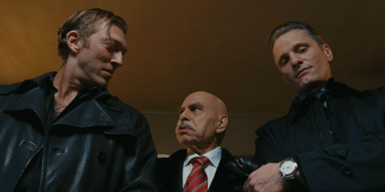 Viggo Mortensen, Vincent Cassel, and Mina E. Mina in Eastern Promises (2007)