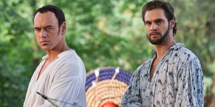 Elliot Cowan and Tom Bateman in Da Vinci's Demons