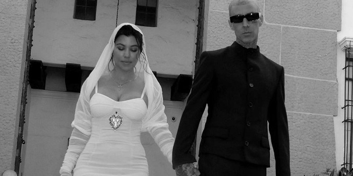 Kourtney Kardashian and Travis Baker on their Wedding