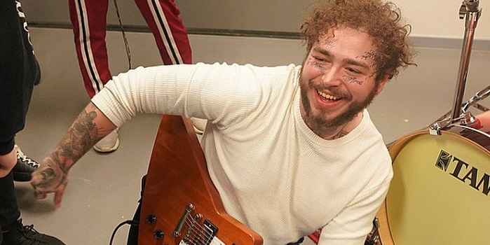 Post Malone with a Guitar