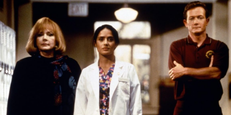 Salma Hayek, Piper Laurie, and Robert Patrick in The Faculty (1998)