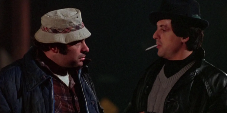 Burt Young and Sylvester Stallone in Rocky (1976)