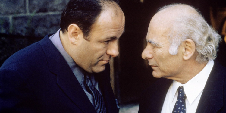 James Gandolfini and Burt Young in The Sopranos