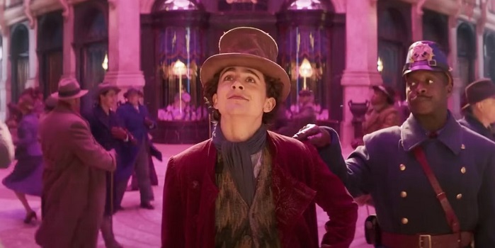 Willy Wonka in the trailer of Wonka