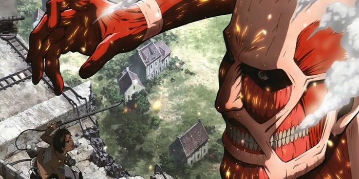 Eren Confronting Collosal Titan