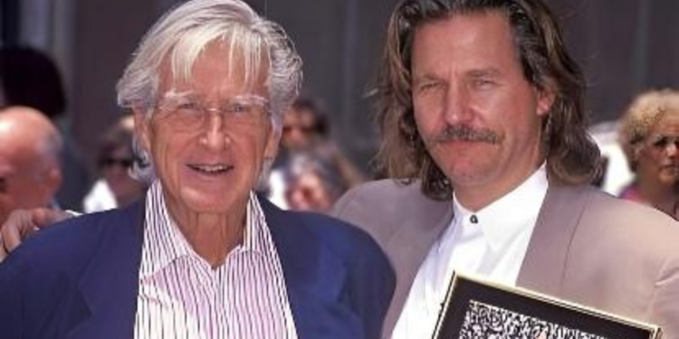 Jeff Bridges and father at Hollywood Walk of Fame