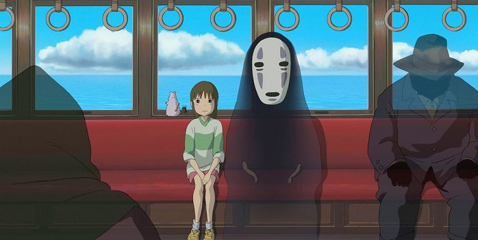 No face and Chihiro in Spirited Away