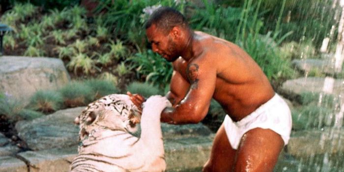 Mike Tyson and his pet tiger