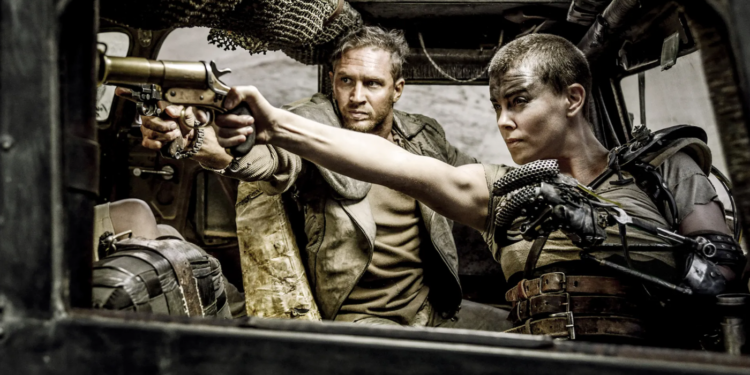 Charlize Theron and Tom Hardy in Mad Max: Fury Road (2015)