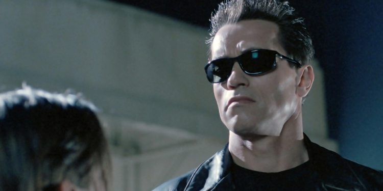 Arnold Schwarzenegger and Edward Furlong in Terminator 2: Judgment Day (1991)