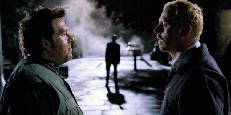 Nick Frost and Simon Pegg in Shaun of the Dead (2004)