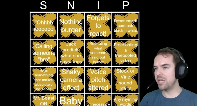 Jacksfilms playing SSSniperwolf bingo