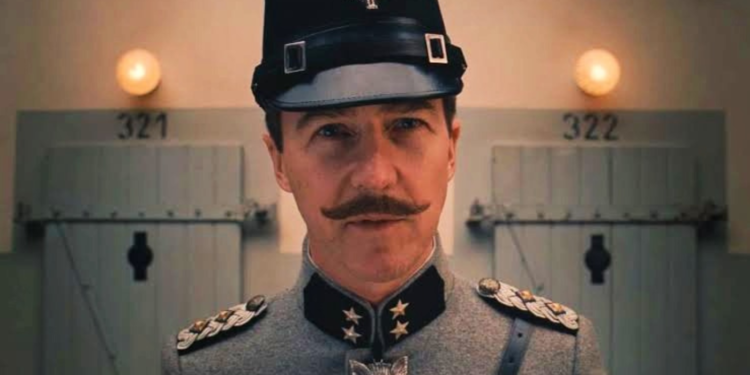 Edward Norton in The Grand Budapest Hotel