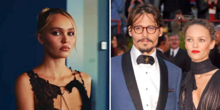 Lily-Rose Depp, Johnny Depp, and Vanessa Paradis