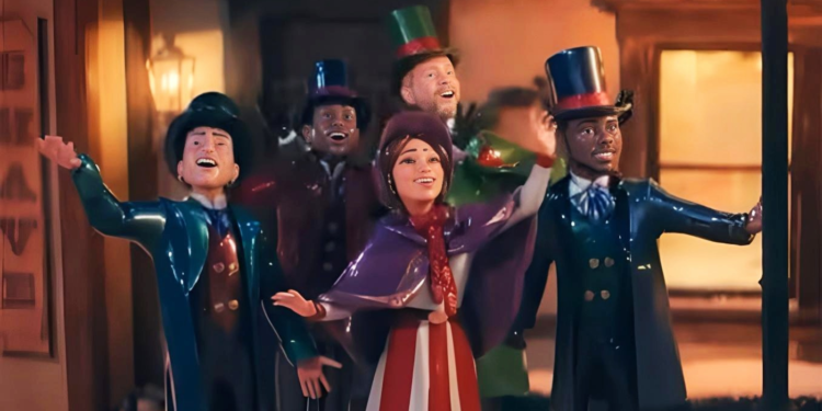 Pentatonix as Carolers in Candy Cane Lane (2023)