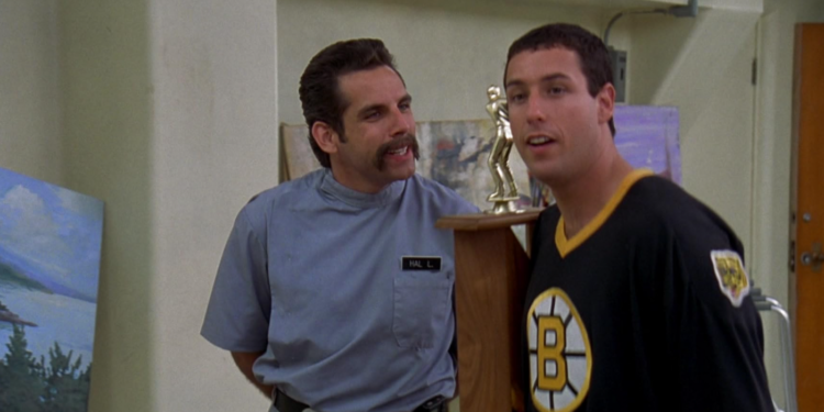 Ben Stiller and Adam Sandler in Happy Gilmore (1996)