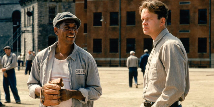 Morgan Freeman and Tim Robbins in The Shawshank Redemption (1994)