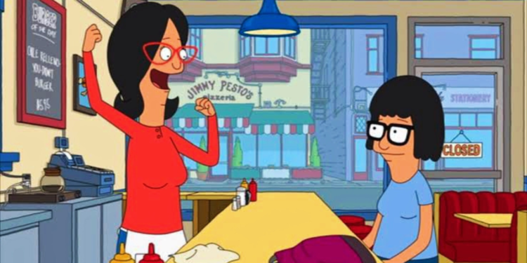 Linda Belcher and Tina Belcher in Bob's Burgers