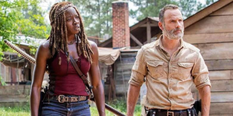 Rick Grimes and Michonne in The Walking Dead