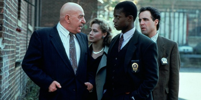 Telly Savalas, Andre Braugher, with other cast members of Kojak It's Always Something