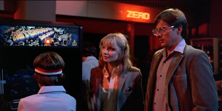 Bruce Boxleitner and Cindy Morgan in Tron (1982)