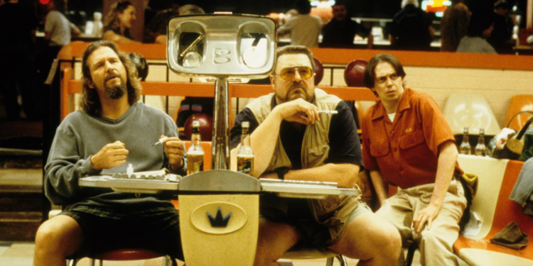 Steve Buscemi, Jeff Bridges, and John Goodman in The Big Lebowski (1998)